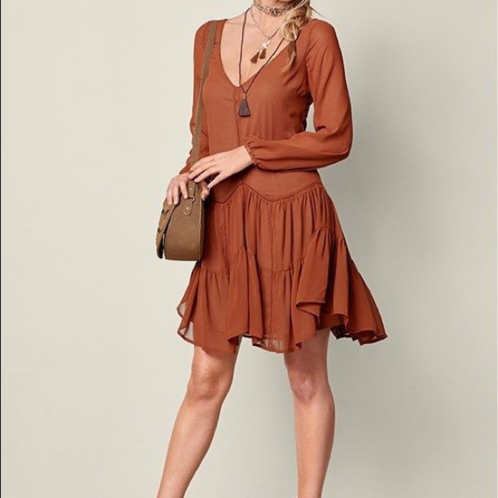 Venus boho orange dress